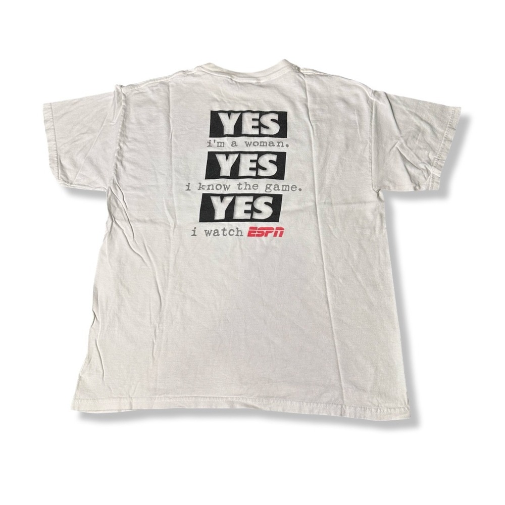 VTG 90s ESPN Graphic T-Shirt Mens XL White Excellent Vintage Style Sports Fan